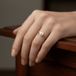 Gouden ring met 1 parel