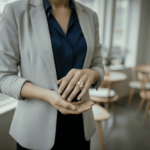 Geel gouden ring met 4 parels