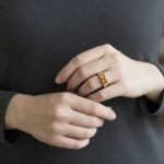 Gouden ring met caré citrien