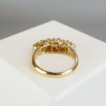 Gouden ring met parel en citrien