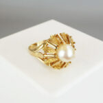 18 karaat gouden ring met parel