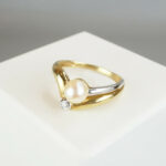 Fantasie parel ring met diamant