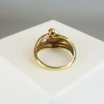 Gouden ring met amethist, diamant & parel