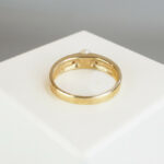 14 karaat ring met parel & diamant