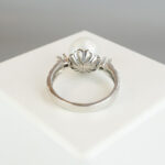14 karaat gouden ring met parel & diamant