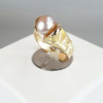 Gouden lapponia ring met parel