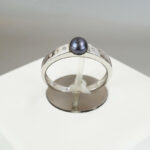 Gouden ring met akoya parel en 0.03ct. diamant