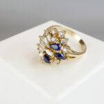Gouden ring met diverse zirkonia