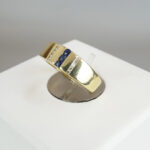 Gouden ring met diamanten en saffieren