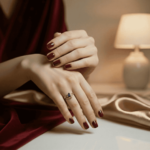 Gouden ring met marquise saffier