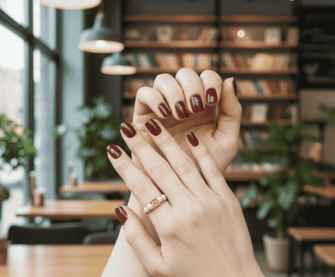 Gouden ring met parel en saffier