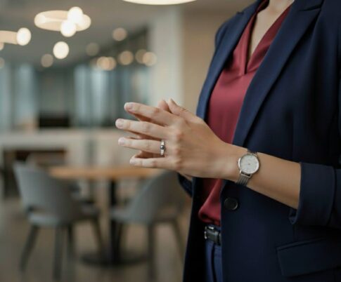 Gouden ring met akoya parel en 0.03ct. diamant