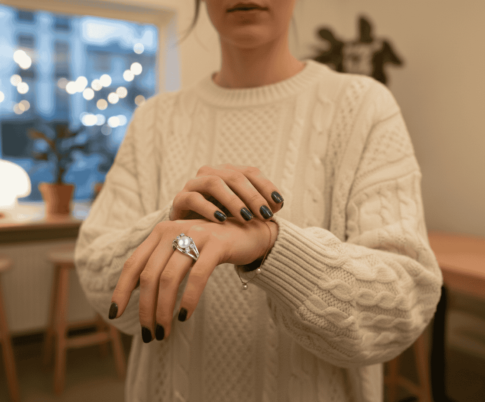 Wit gouden ring met cultivé parel