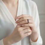 Geel gouden ring met Australische saffier