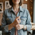 Wit gouden ring met synthetische saffier