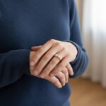 Gouden ring met 3 parels