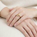 Geel gouden ring met hart