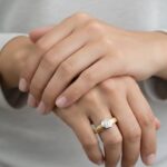 Bicolor gouden Christian ring zirkonia