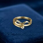 Gouden gevlochten Christian ring