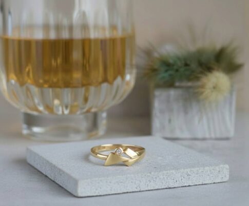 Gouden ring Christian model