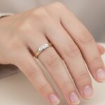 Christian gouden bicolor ring met 3 diamanten