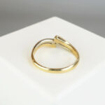 Gouden bicolor ring met diamant