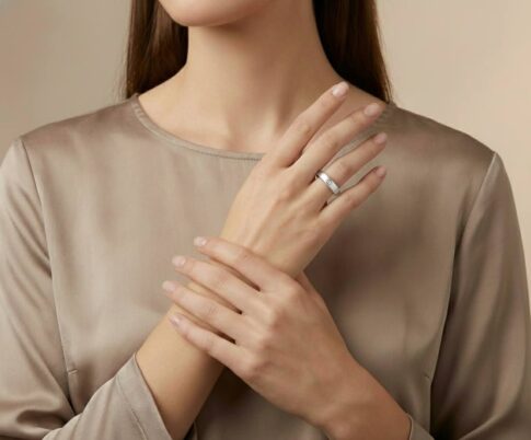 Christian wit gouden matte ring