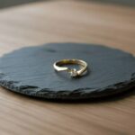 Geel gouden ring met 0.14ct. diamant