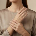 Bicolor Christian gouden ring met 0.20ct. diamanten