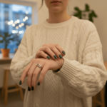 Wit gouden ring met solitaire 0.08ct.