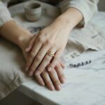 Geel gouden ring met 0.13ct. diamanten