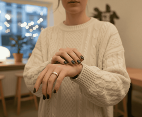 Geel gouden fantasie ring met 2 briljanten