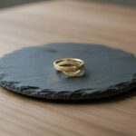 Geel gouden ring met 0.13ct. diamanten