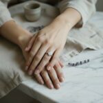 Wit gouden ring in marquise vorm