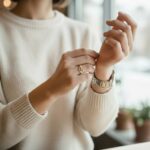 Geel gouden ring met 0.13ct. diamanten