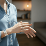 Wit gouden ring met halve maan