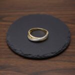 Bicolor Christian gouden ring met 0.20ct. diamanten