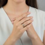 Gouden bicolor ring met diamant