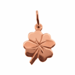 Rosé gouden klavertje vier hanger Rosé gouden klavertje vier hanger