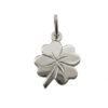 Wit gouden klavertje vier hanger