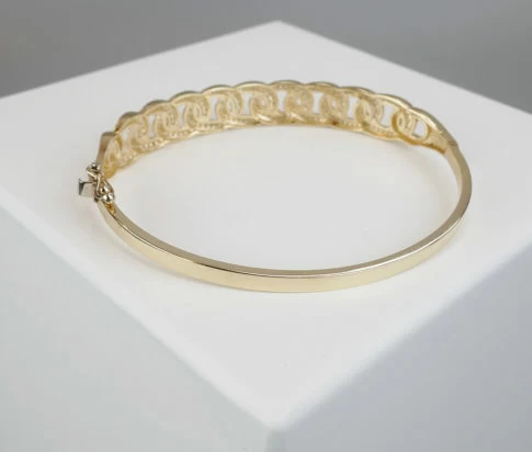 Christian bicolor gouden zirkonia slavenarmband