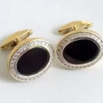 Gouden Manchetknopen Met Onyx 39381