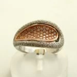 Bicolor gouden ring met diamant Bicolor gouden ring met diamant