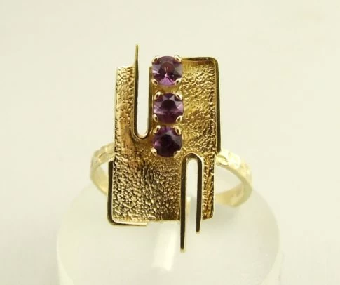 Occasion gouden ring met amethyst