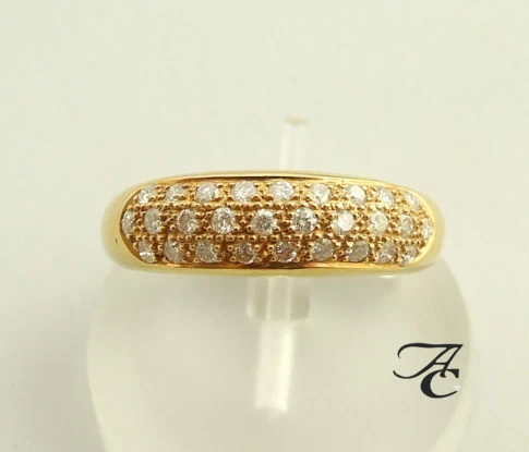 Geel gouden ring met briljanten