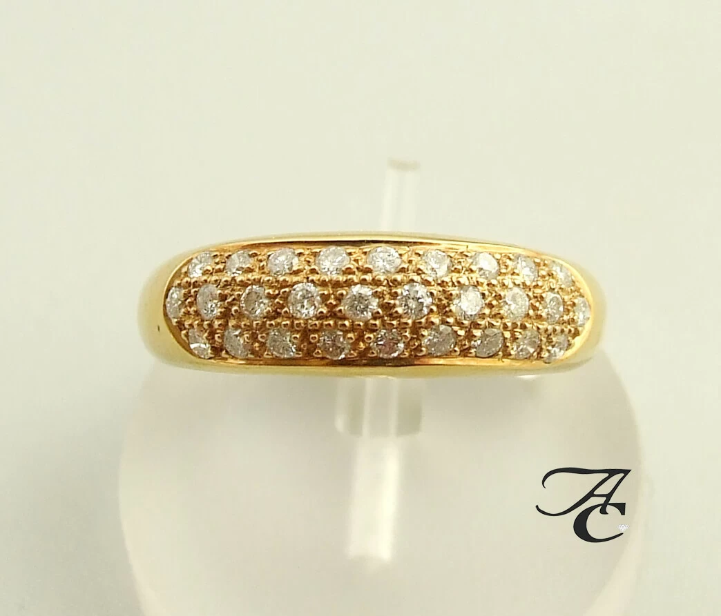 Geel gouden ring met briljanten