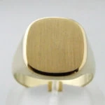 Heren geel gouden zegelring