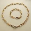 Gouden collier en armband met briljanten