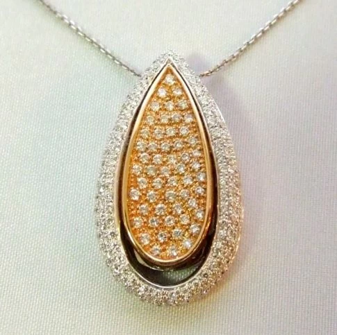 18 karaat bicolor hanger met diamanten