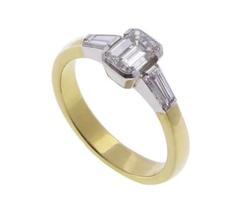 18 karaat bicolor ring met diamant